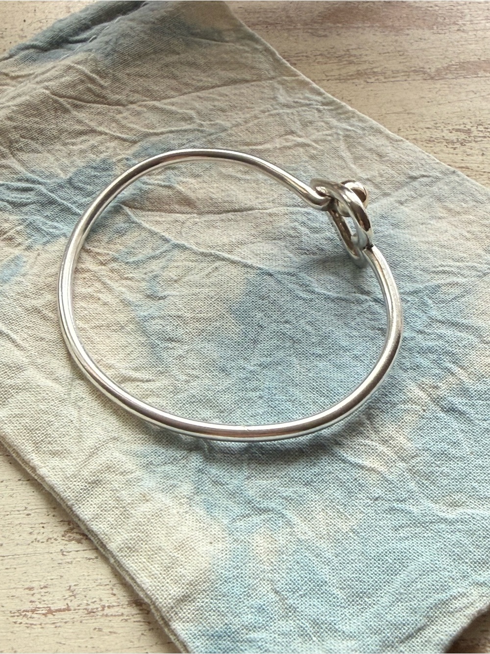 Eden Hand Arts Heart Bangle Bracelet with Gold Accent - Picture 6 of 7